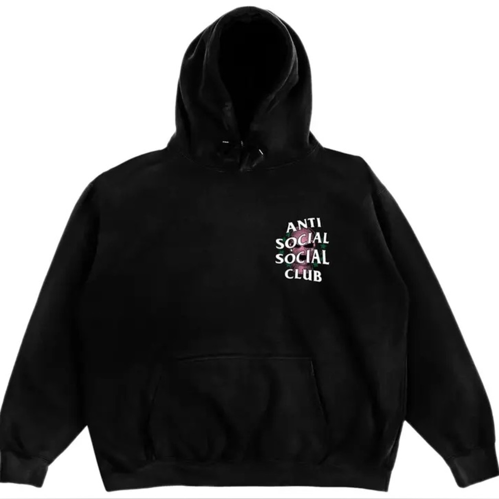 Anti Social Social Club Black Hoodie with White Logo